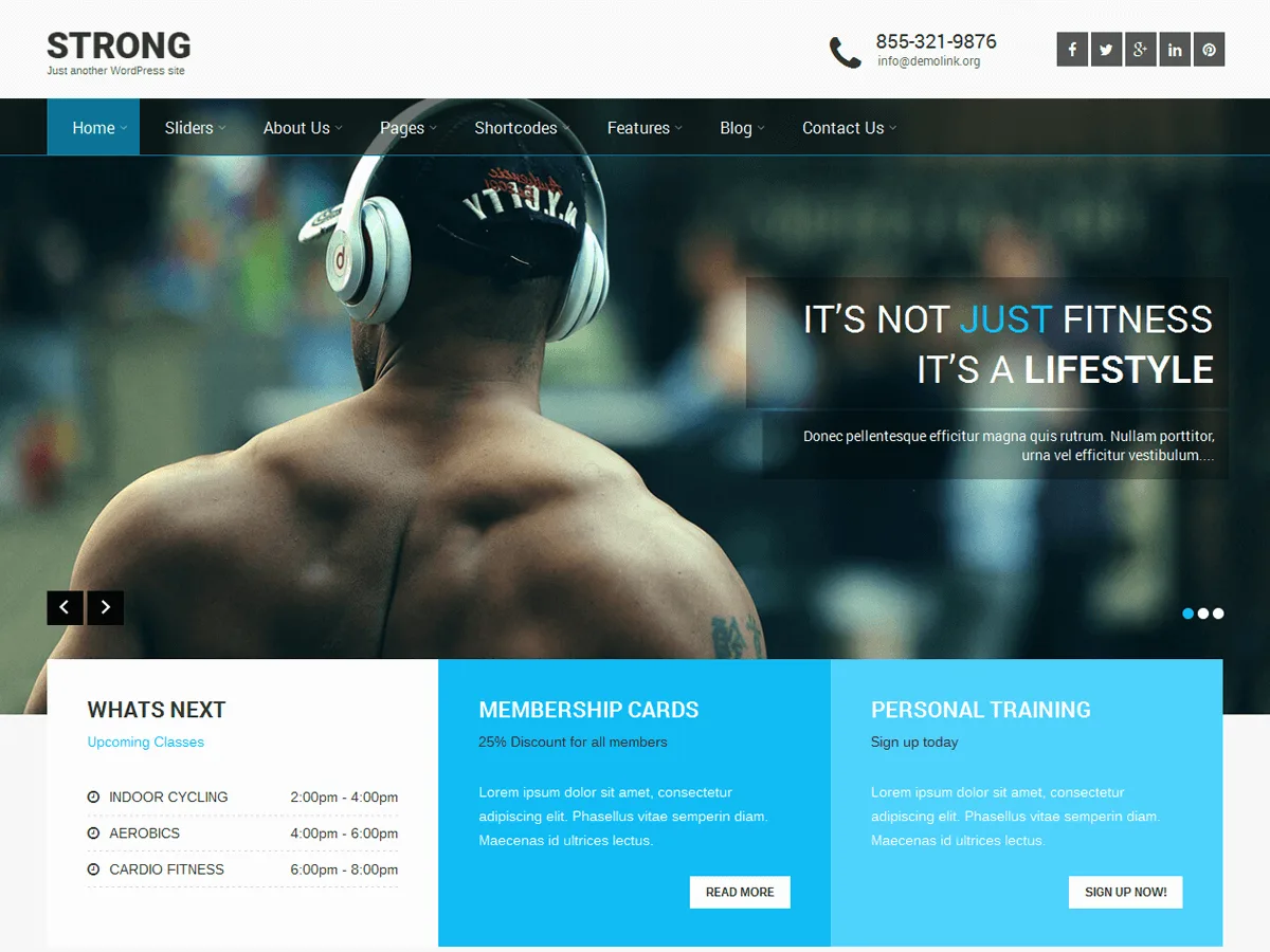 SKT Strong web sitesi teması önizlemesi