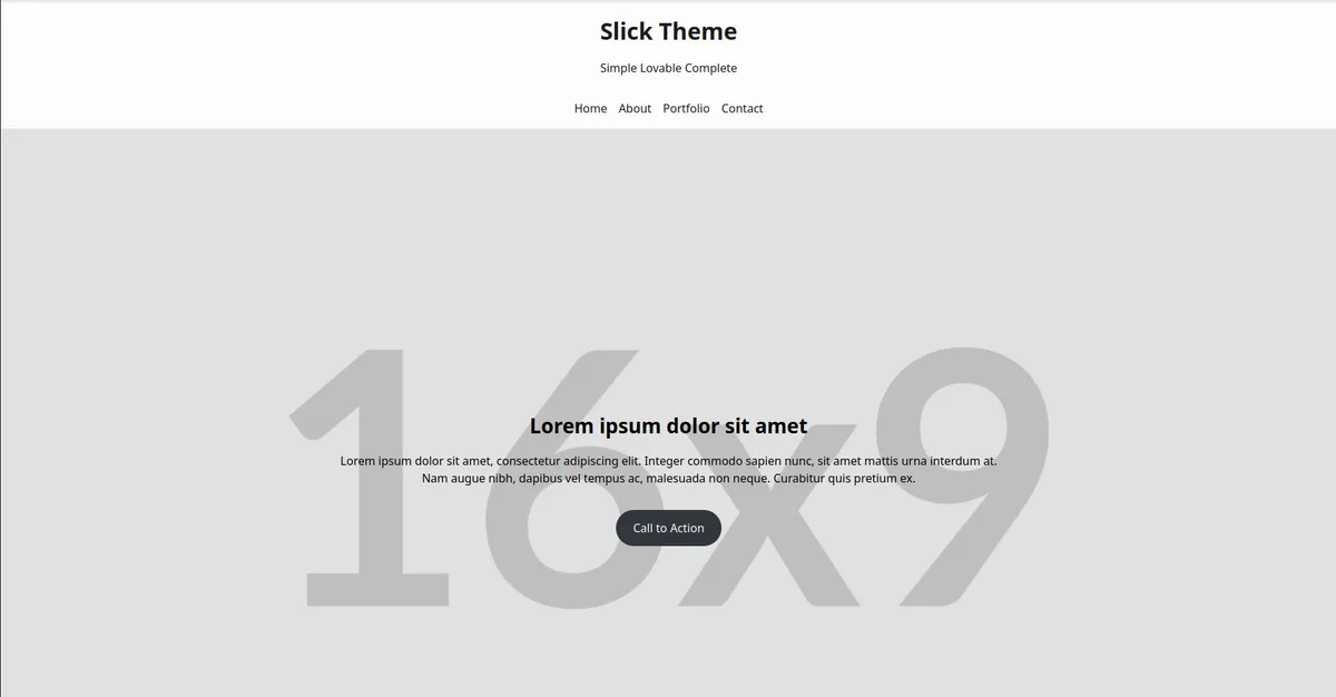 Slick web sitesi teması önizlemesi
