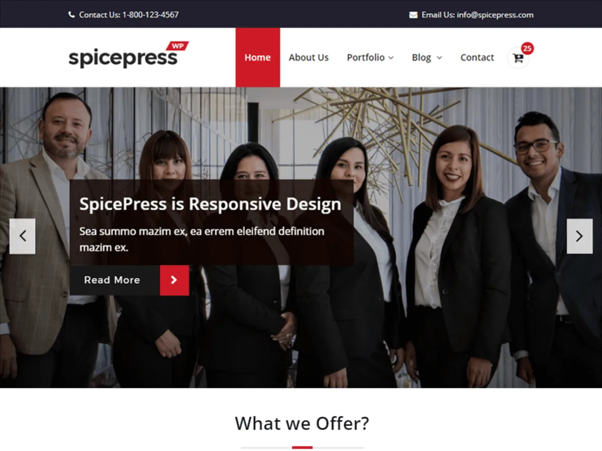SpicePress WordPress theme preview