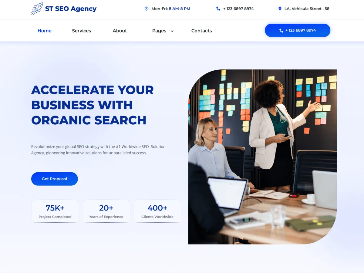 ST Seo Agency web sitesi teması önizlemesi