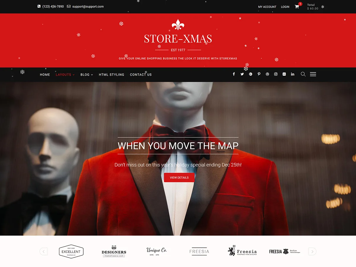 StoreXmas web sitesi teması ön izleme