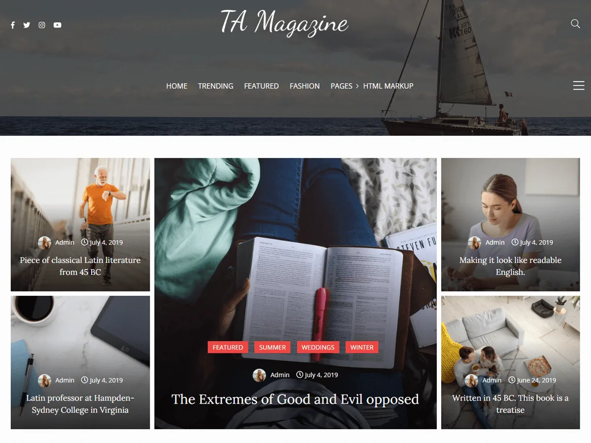 TA Mag web sitesi teması ile blog ve dergi sitesi tasarımı