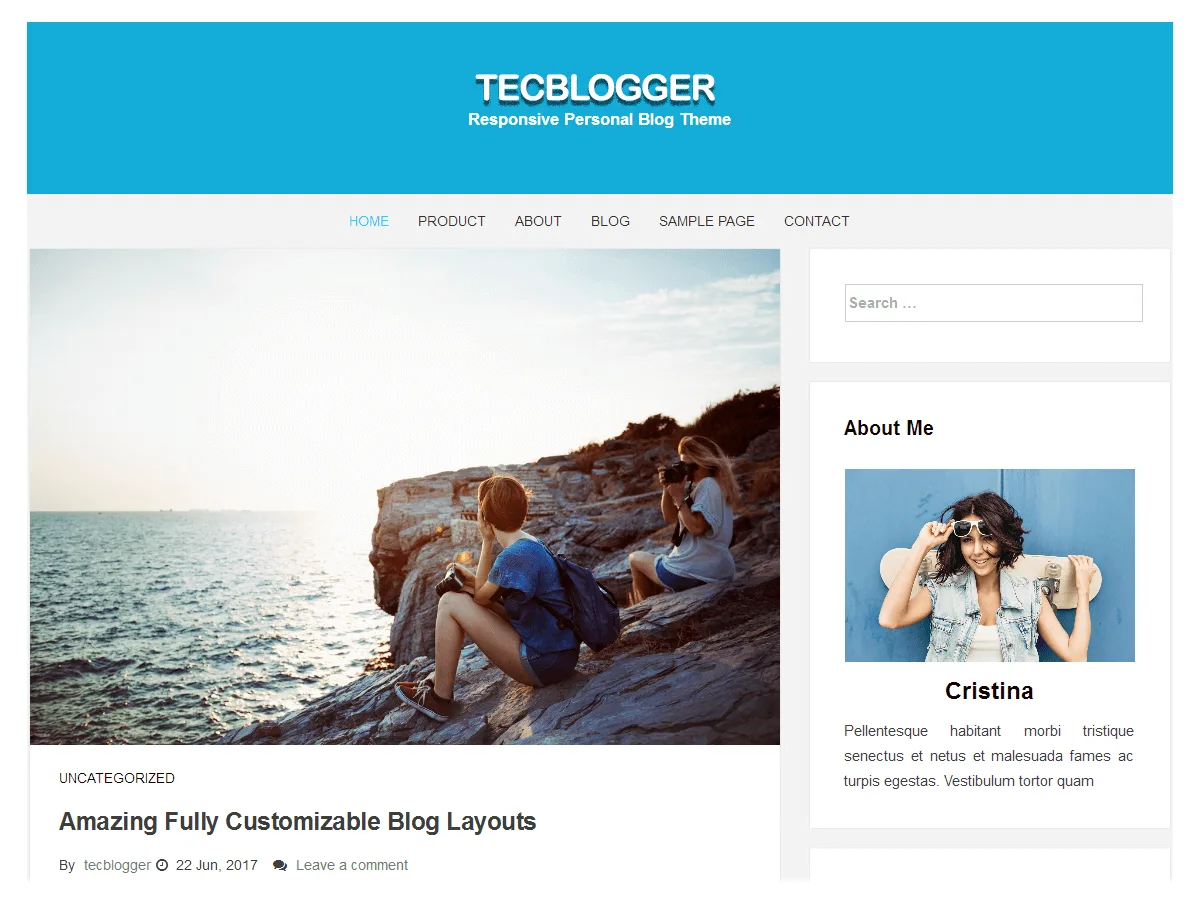 Tecblogger web sitesi teması önizlemesi
