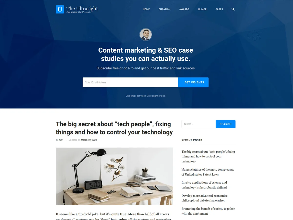 The Ultralight blog teması önizlemesi