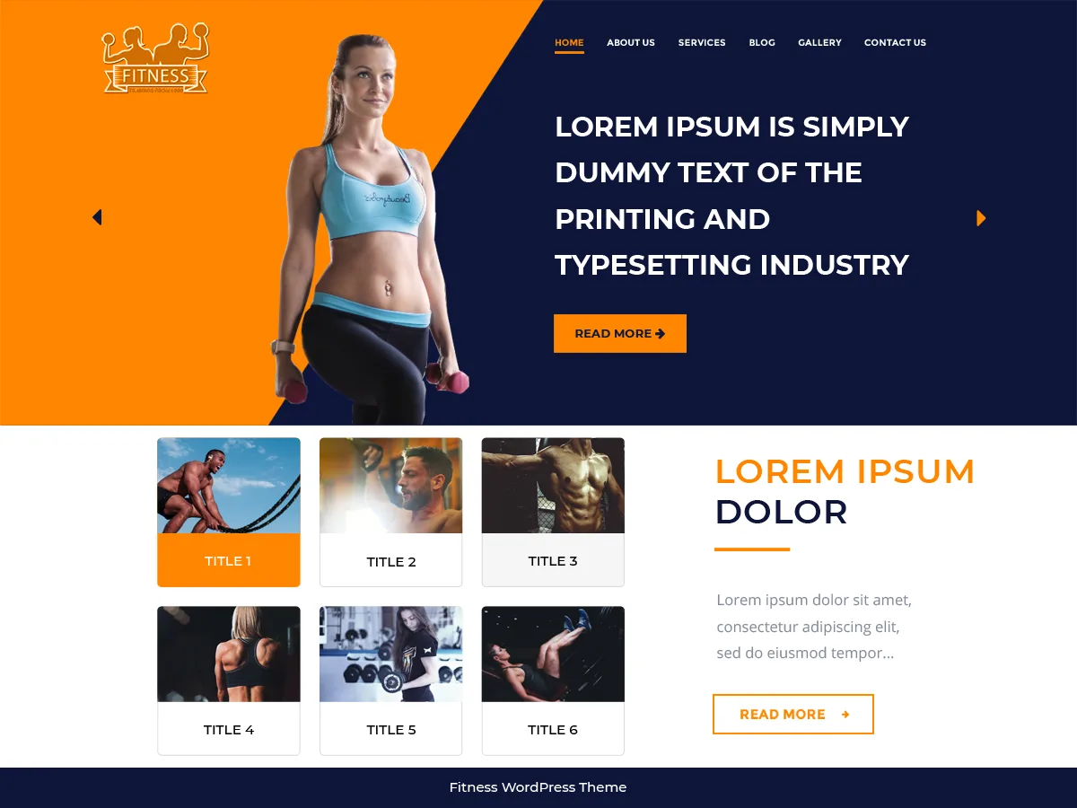 The WP Fitness web sitesi teması ile spor salonu ve fitness merkezi web sitesi tasarımı