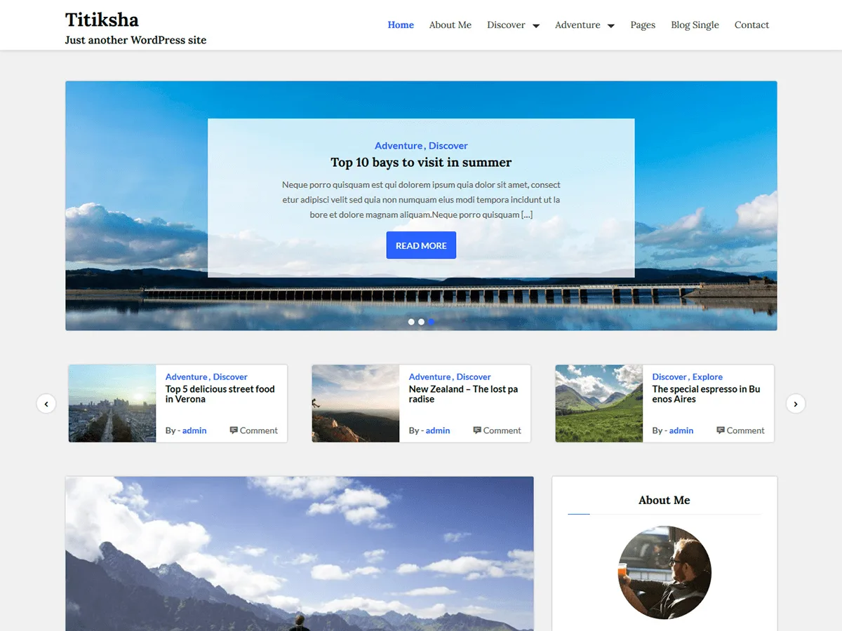 Titiksha web sitesi teması önizlemesi