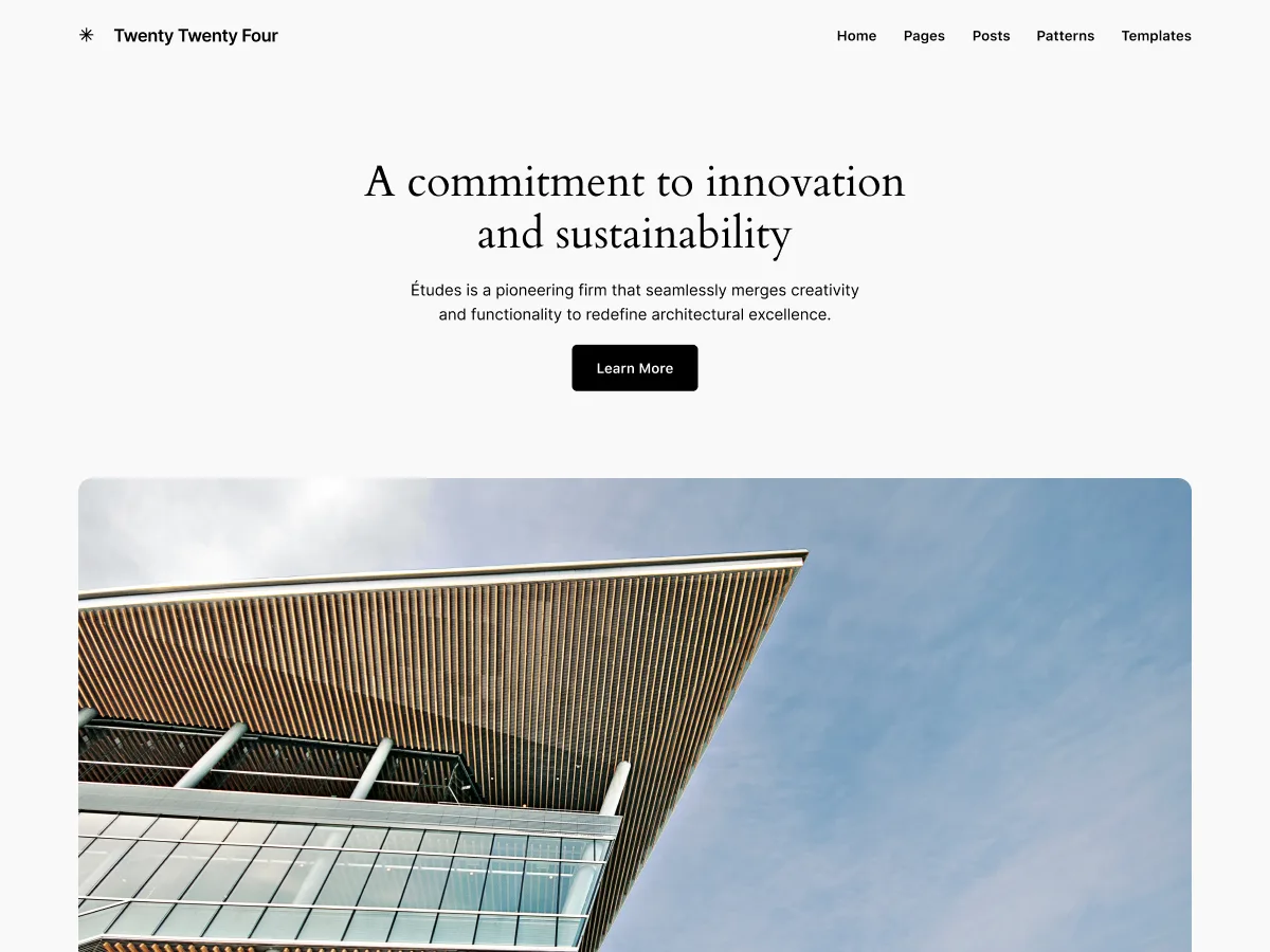 Twenty Twenty-Four web sitesi teması önizlemesi