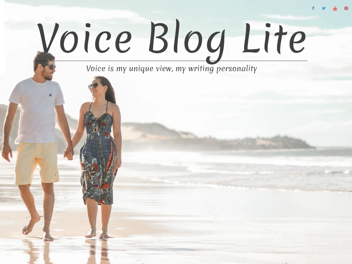 Voice Blog Lite web sitesi teması önizlemesi