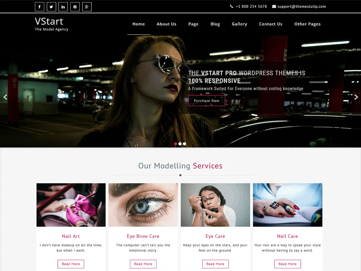 VStart web sitesi teması