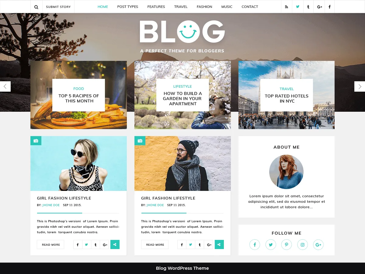 VW Blog Magazine web sitesi teması önizlemesi