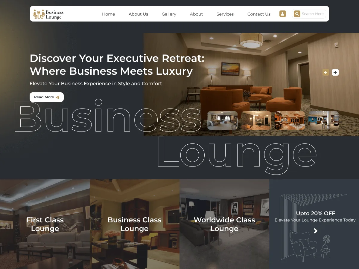 VW Business Lounge kurumsal web sitesi teması önizlemesi