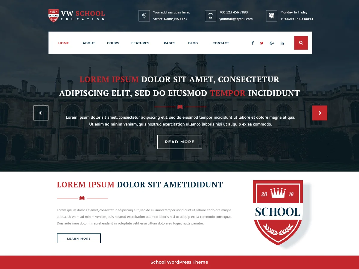 VW School Education eğitim web sitesi teması