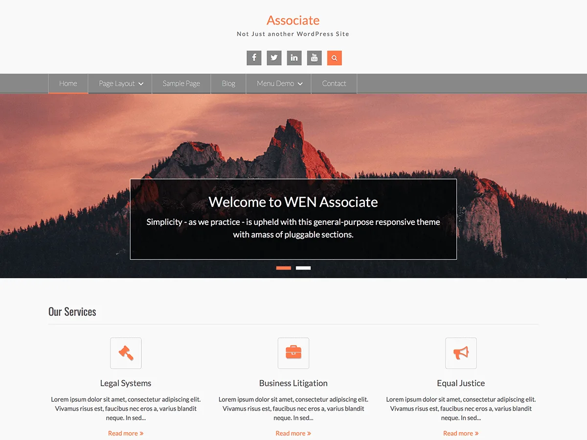 WEN Associate web sitesi teması önizlemesi