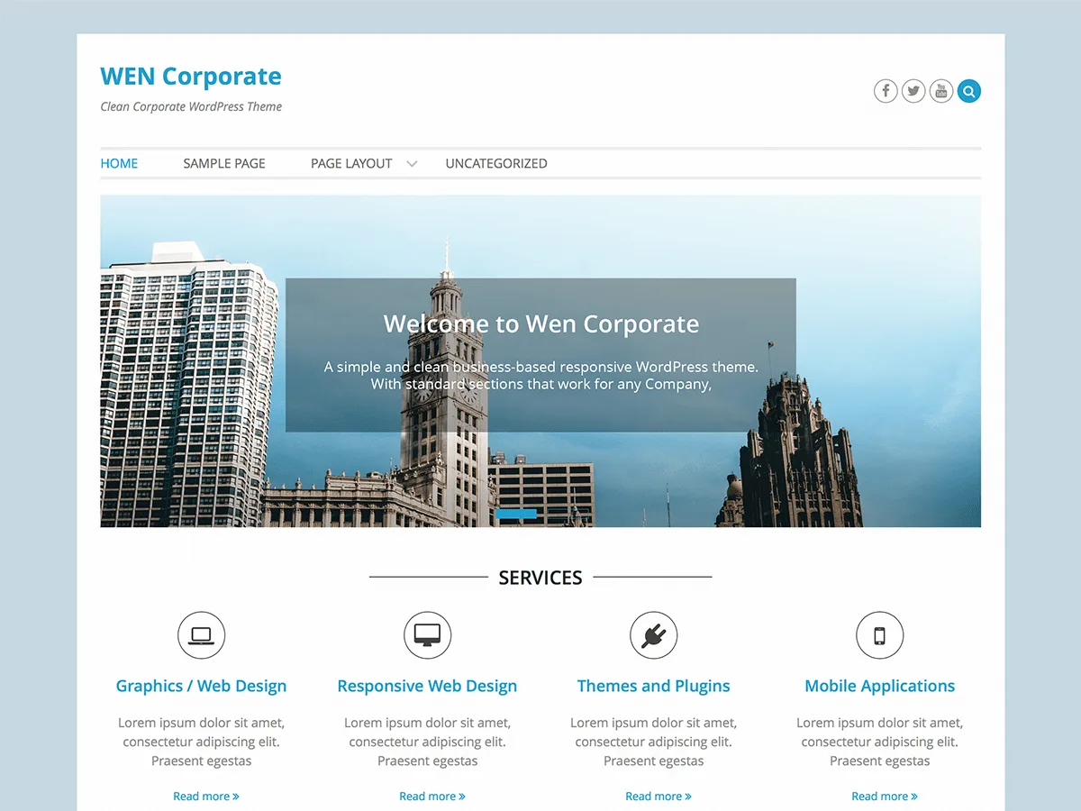WEN Corporate kurumsal web sitesi teması önizlemesi