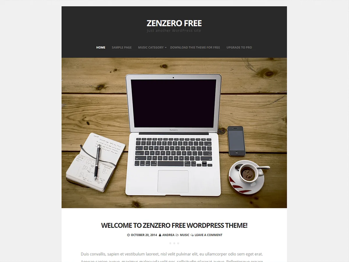 Zenzero web sitesi teması önizlemesi