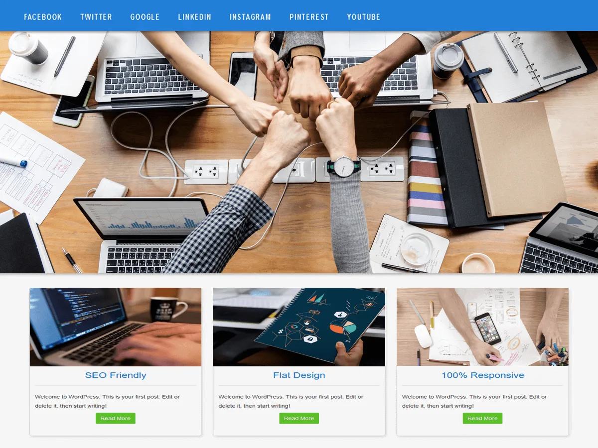 Zoom Lite web sitesi teması önizlemesi